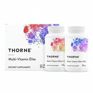 THORNE - Multi-Vitamin Elite - Daily Nutritional Supplement - Two Formulas Support Cellular Energy Production, Restful Sleep & More* - Third-Party Certified - Gluten, Dairy & Soy-Free - 180 Capsules
